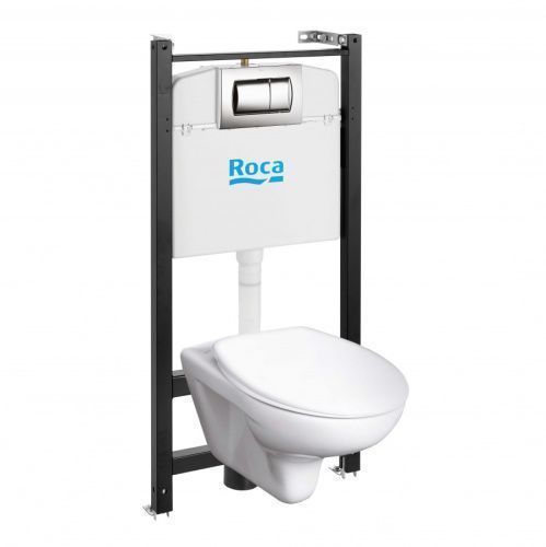 Комплект унитаз с инталляцией и клавишей смыва Roca Mateo 7893100010