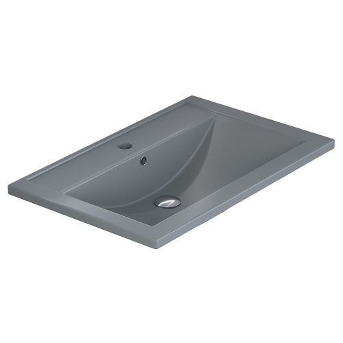 Раковина из искусственного камня Uperwood Foster Quartz 291030033 70х50 полувстраиваемая цвет серый