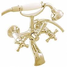 Смеситель для ванны и душа RavSlezak MORAVA RETRO MK360.5/2Z настенный золото