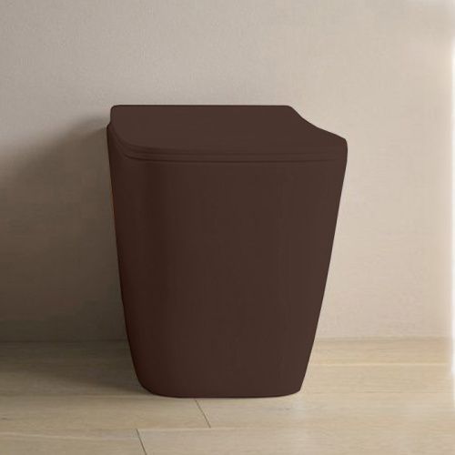 Чаша унитаза приставная Artceram A16 ASV004 39 00 цвет коричневый без сиденья безободковая каскадный смыв