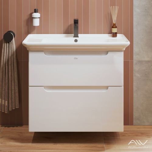 Тумба с раковиной Alavann Berta ALV0971000 90х50 подвесная цвет белый