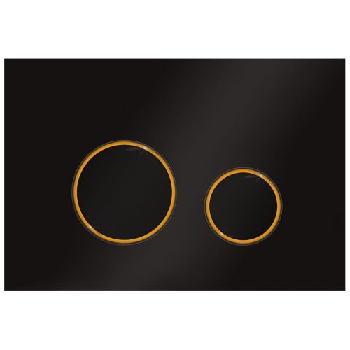 Клавиша смыва механическая KK POL M11 V3 SPP/016/0/K цвет черный/золото