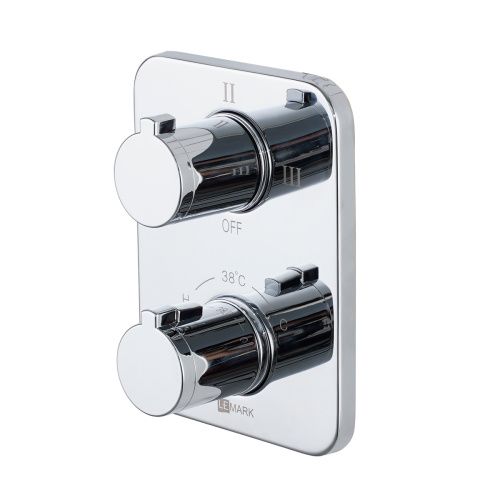 Смеситель для ванны и душа LeMark Yeti LM7848C встраиваемый в стену хром с термостатом