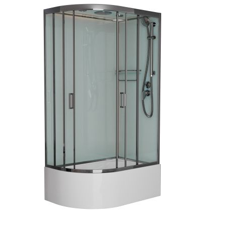 Душевая кабина Frank 189009 120х80 асимметричная с крышей ориентация правая