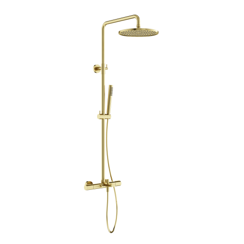 Душевая стойка Sancos Etna SC9008BG настенная цвет золото с термостатом