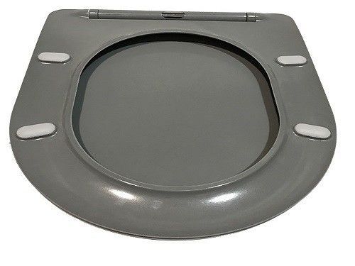 Унитаз подвесной CeramaLux B2330-3MH серый с сиденьем микролифт каскадный смыв - фото 4