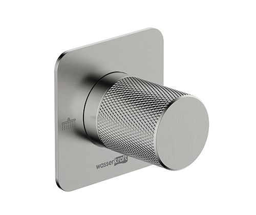 Переключатель на 2 выхода Wasserkraft Tauber 6400 A296 встраиваемый в стену никель