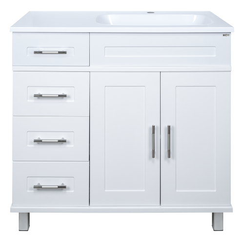 Тумба под раковину Misty Купер П-Куп01090-0124ЯП 90х40 напольная цвет белый