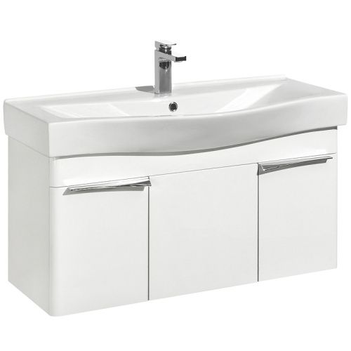 Тумба под раковину Aquaton Беверли 1A236701BV010 100х40 подвесная цвет белый