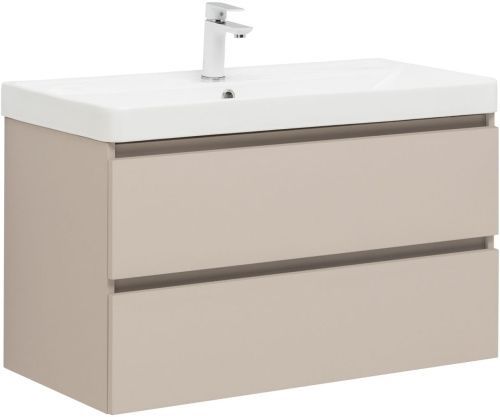 Тумба под раковину Aquanet Вега 2.0 00337944 90х50 подвесная цвет бежевый