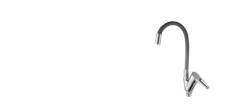 Смеситель для кухни D-Lin D150303-2 на мойку хром/серый
