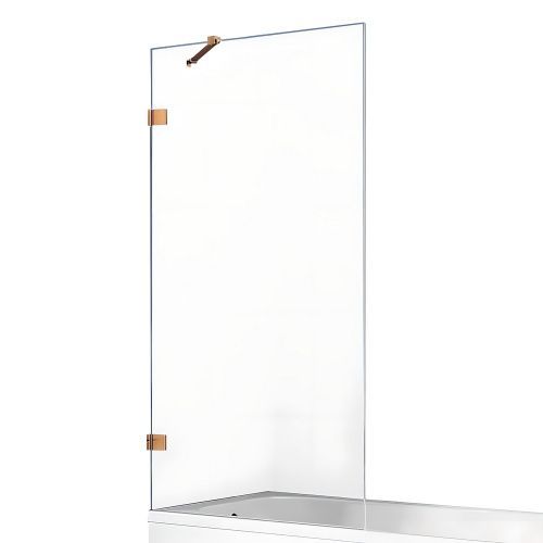 Душевая шторка на ванну New Trendy AVEXA Copper brushed EXK-3807 100х150 стекло прозрачное профиль медь ориентация универсальная