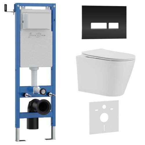 Комплект унитаз с инталляцией и клавишей смыва Iberica Blanca BURGOS ALTO IB.001M.BRA.231.2211