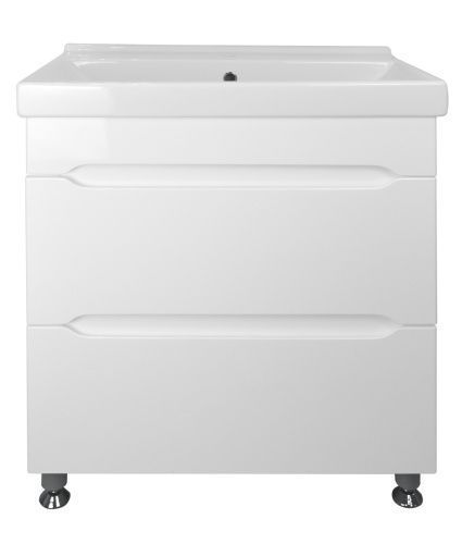 Тумба с раковиной Loranto Арфа CS00052135 80х50 напольная цвет белый