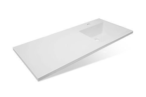 Раковина из искусственного камня Эстет Даллас ФР-00015077 110х50 накладная цвет белый 1 отверстие под смеситель