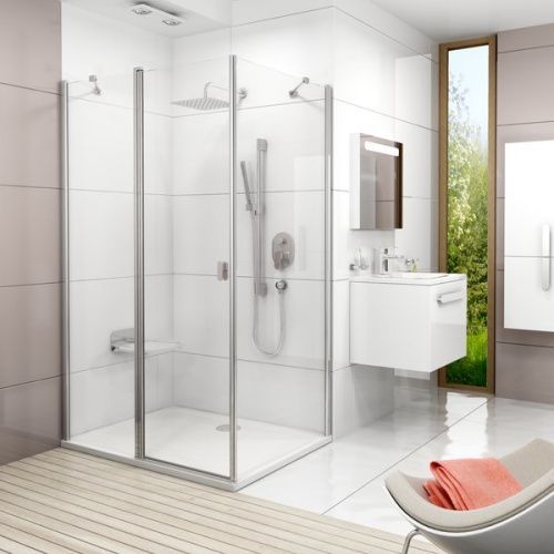 Душевая дверь Ravak CHROME 1QVA0100Z1 100х195 стекло прозрачное профиль белый - фото 2