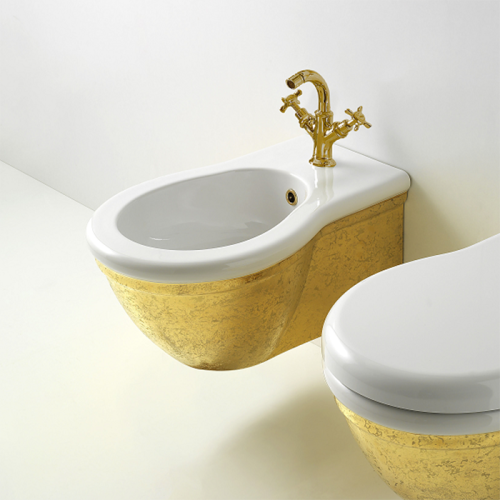 Биде подвесное Globo Charme PAS10.A04*1 цвет белый/золото