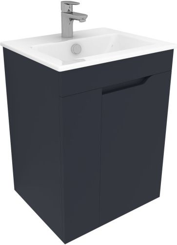 Тумба под раковину Aquanet Практика 00330452 50х40 подвесная цвет синий