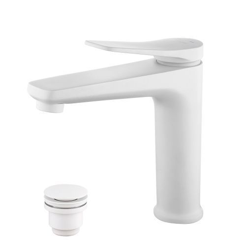 Смеситель LeMark Bronx LM3737MW на раковину белый