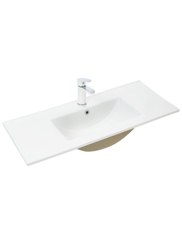 Раковина из сантехнического фаянса WeltWasser WW SK 10000005576 40 см встраиваемая цвет белый 1 отверстие под смеситель