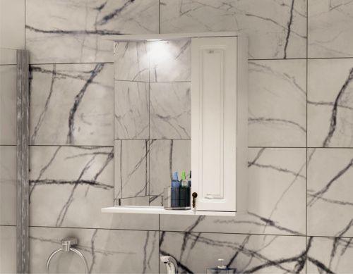 Зеркало-шкаф Corozo Элегия ретро SD-00000006 60х70 подвесной цвет белый