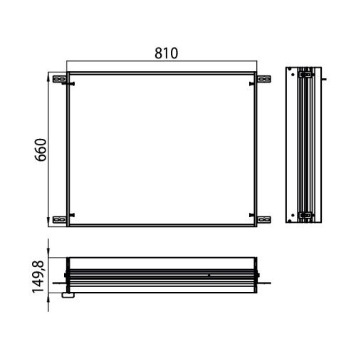 Монтажная рама для зеркального шкафа Emco Asis 9897 000 08