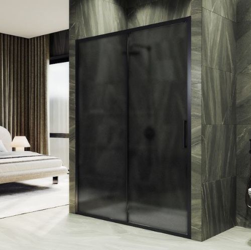 Душевая дверь Maybah Glass MGD-1290-6 180х195 стекло тонированное профиль черный