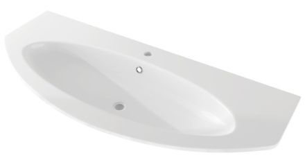 Раковина из искусственного камня Cezares EDEN 50178 120х50 подвесная цвет белый 1 отверстие под смеситель