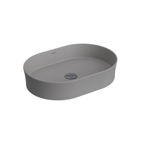 Раковина из сантехнического фарфора Berges Ego SL 181612 50х40 накладная цвет серый