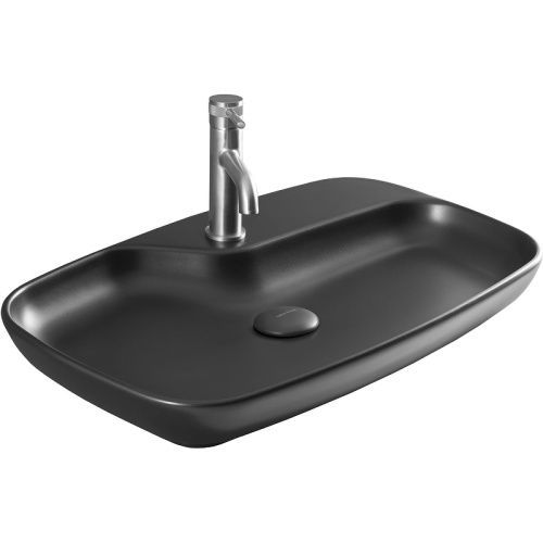 Раковина керамическая Allen Brau Liberty 4.32011.31 70х40 накладная цвет черный 1 отверстие под смеситель