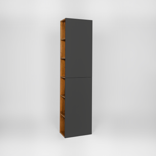 Шкаф-пенал Viant Бостон VBOS400G-PENP 20х160 подвесной цвет серый/коричневый