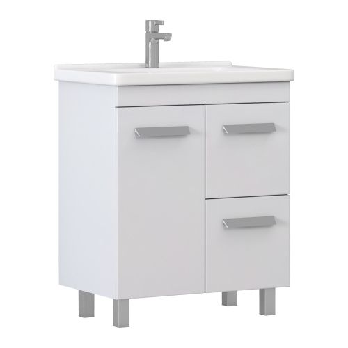 Тумба под раковину Vigo Nova tn.NOV.MIR.70.1D.2Y 70х40 напольная цвет белый