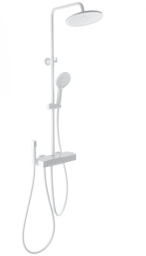 Душевая стойка Wonzon & Woghand Muse WW-B3580-MW настенная цвет белый с термостатом