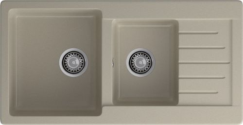Кухонная мойка Granfest Practik P-980KL топаз 100х50 цвет серый поверхность матовая