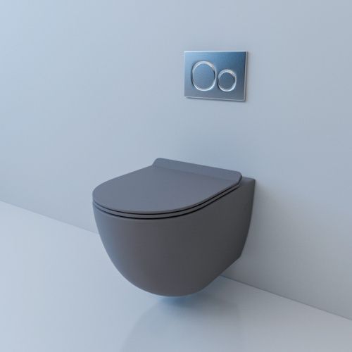 Унитаз подвесной Esbano GARCIA ESUPGARCGM серый с сиденьем микролифт безободковый каскадный смыв