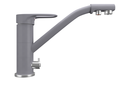 Смеситель для кухни Ulgran Quartz UQ-010-05 на мойку серый
