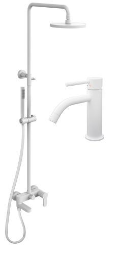 Душевая стойка Paffoni Light KITCOL632BO71 настенная цвет белый