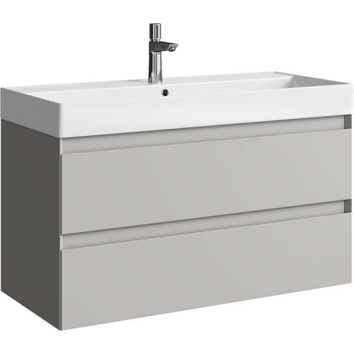 Тумба под раковину Aqwella Y GE01102ST 100х50 подвесная цвет серый