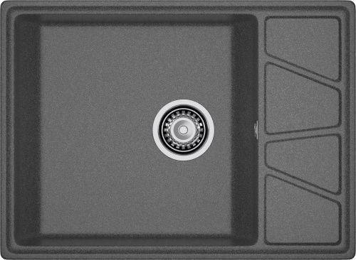 Кухонная мойка Granfest Vertex V-680L графит 70х50 цвет серый поверхность матовая