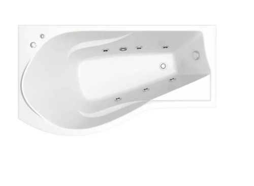 Ванна акриловая Bas Капри ВГ00095 170х95 пристенная асимметричная с ножками