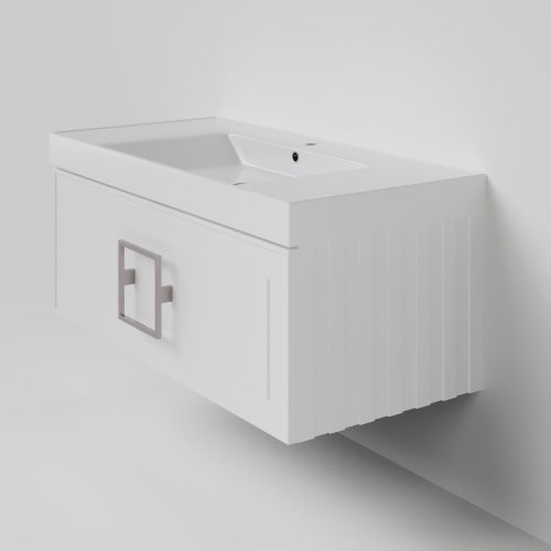 Тумба с раковиной La Fenice CUBO NFNC-01-CUB-B-100-1-100 100х50 подвесная цвет белый