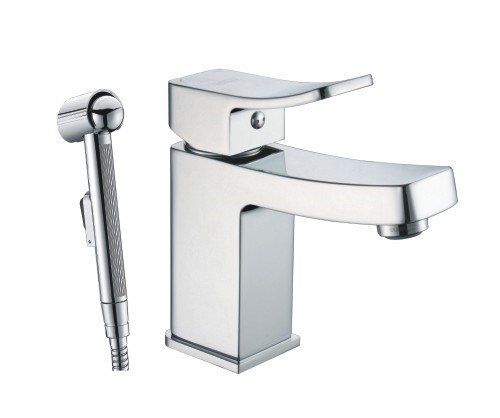 Комплект: смеситель с гигиеническим душем Wasserkraft Aller 1060 1068 на раковину хром