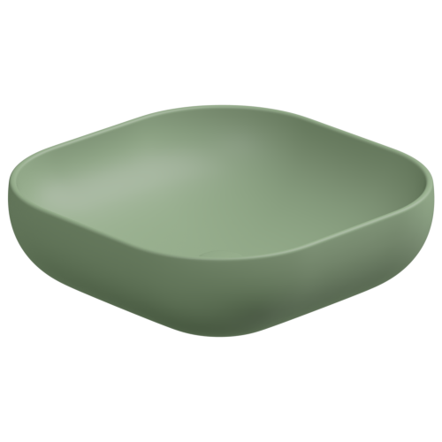 Раковина керамическая GSG Ceramic Design Easy EALAVQU45031 50х50 накладная цвет зеленый без отверстий под смеситель