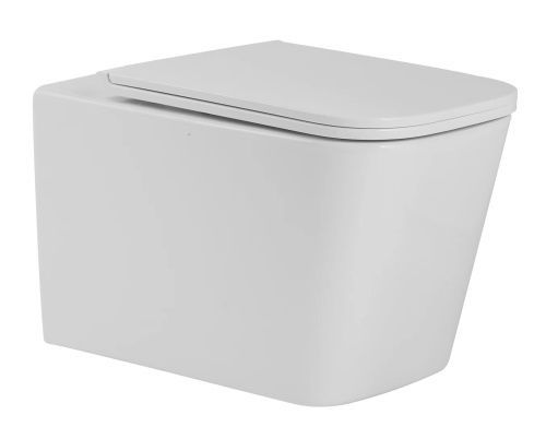 Унитаз подвесной SantiLine SL-5027 цвет белый с сиденьем микролифт безободковый смыв воронка-водоворот