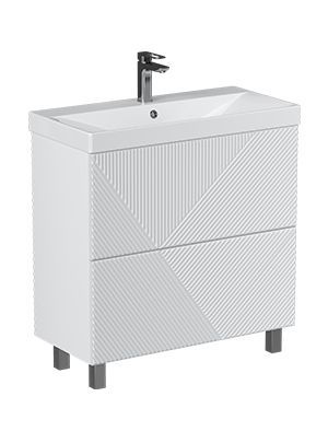 Тумба под раковину Velvex EDGE tn.EDG.9696.60.2Y белый глянец 60х40 напольная цвет белый