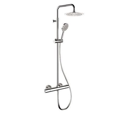 Душевая стойка Remer Elegance EQ32A8MPUFM25G настенная цвет хром с термостатом