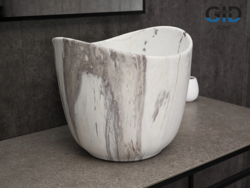 Раковина керамическая Gid Creativo 54479 40х40 накладная цвет многоцветный без отверстий под смеситель