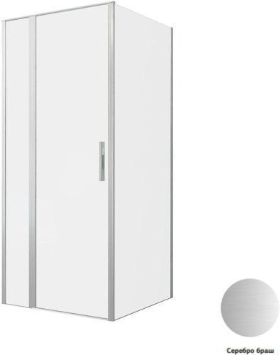 Душевой уголок Allen Brau Priority 3.31026.BA + 3.31044.BA 90х90 стекло прозрачное профиль серебро без поддона