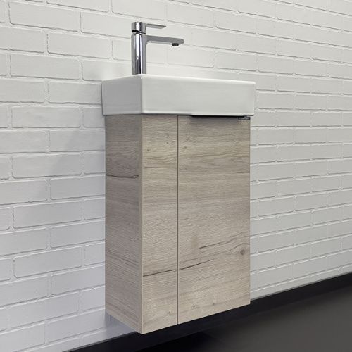 Тумба с раковиной Comforty Асти 00-00013798CF 40х20 подвесная цвет коричневый