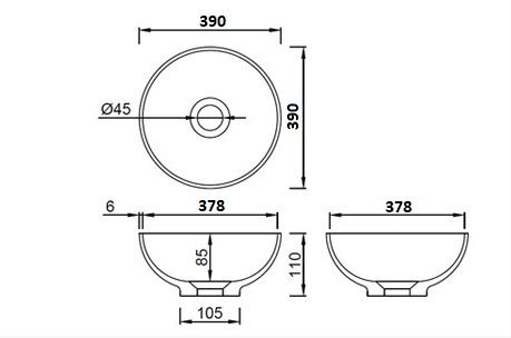 Раковина из искусственного камня Armadi Art NeoArt/Monaco/Vallessi Avantgarde 879-39 40х40 накладная цвет белый без отверстий под смеситель - фото 2